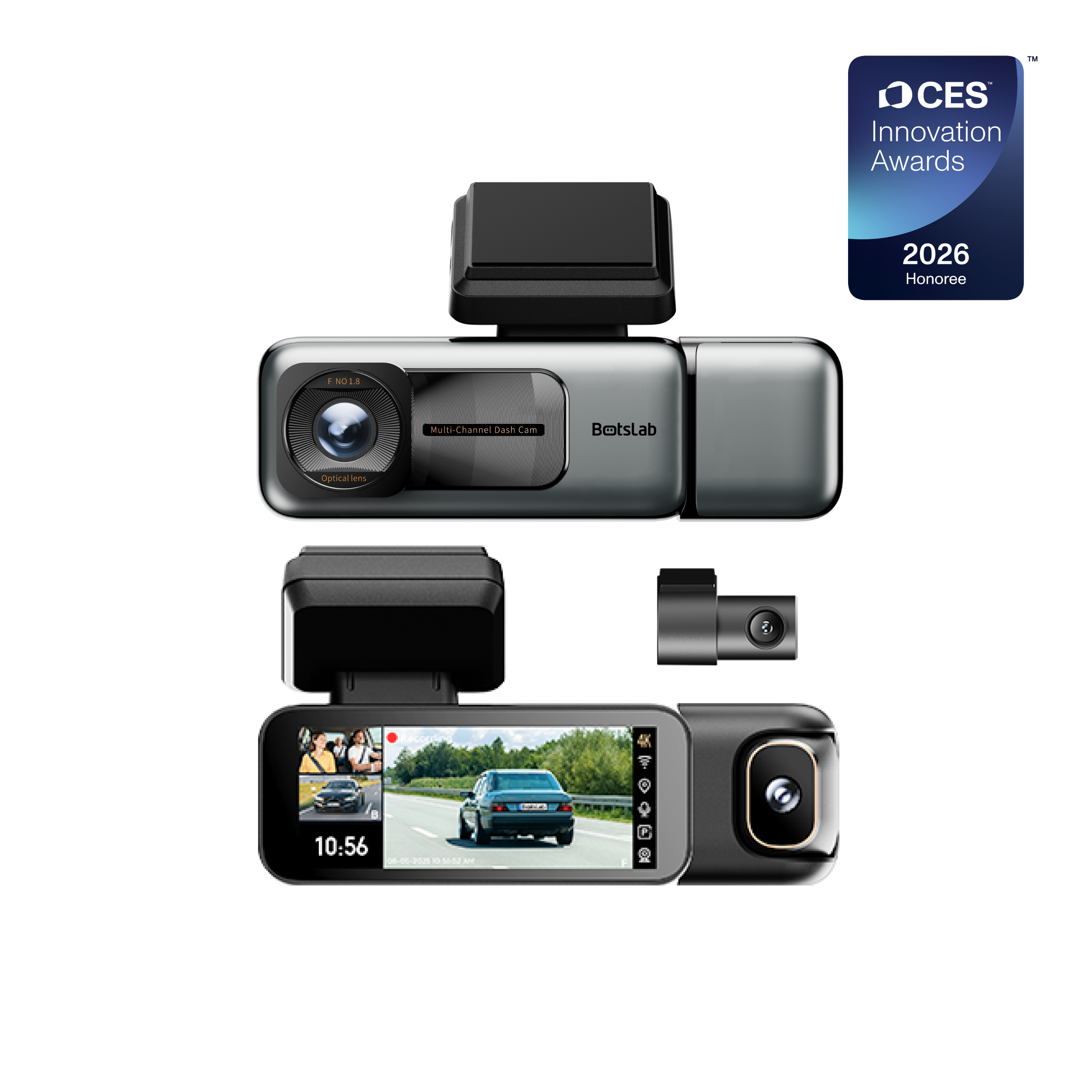 G980H 3-Camera Dash Cam (EU) + CPL Filter & Type-C Hardwire