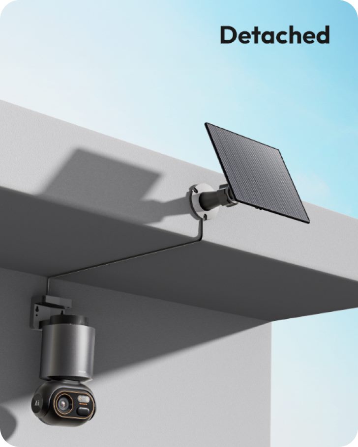 Detached solar panel
