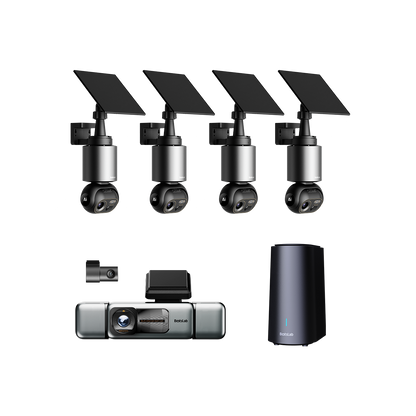 Home & Drive Security Bundle: W510 4-Cam Outdoor Camera + G980H 4-Channel Dash Cam