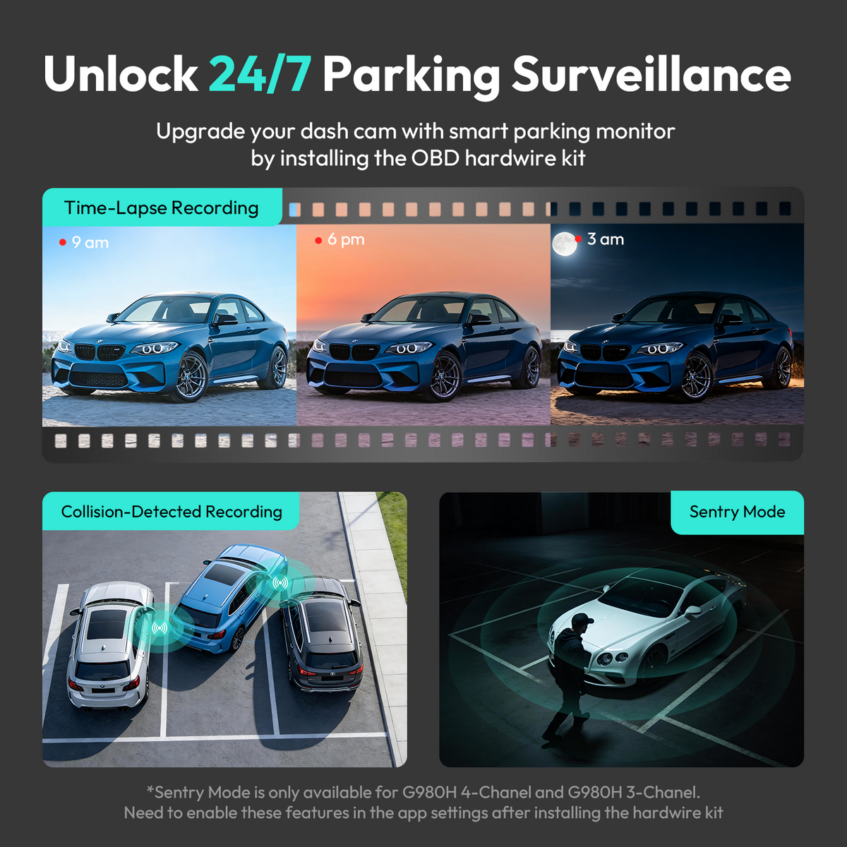 OBD Hardwire Kit for G980H Series Dash Cams