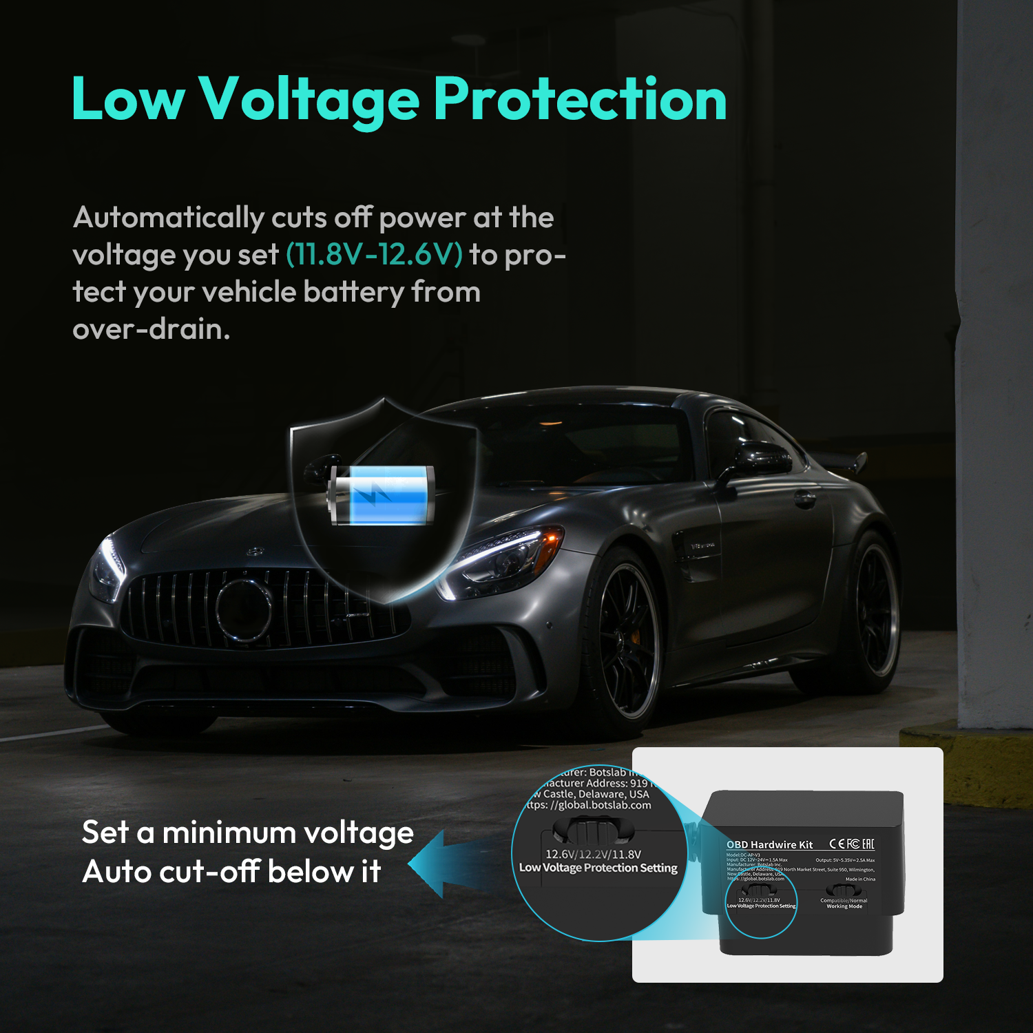 OBD Hardwire Kit for G980H Series Dash Cams