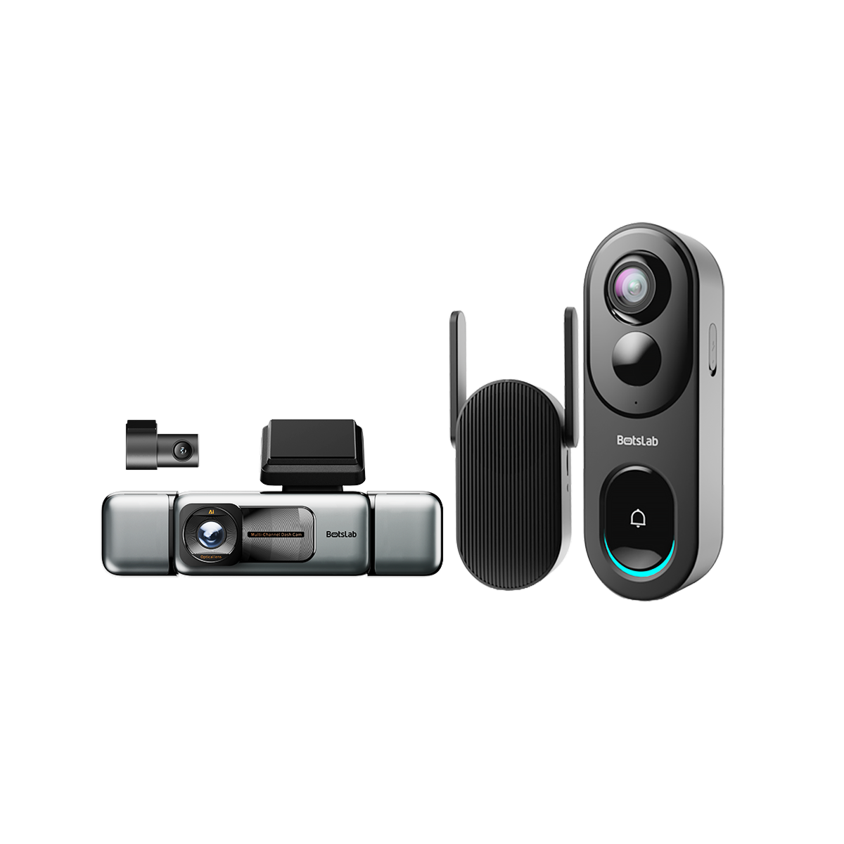 Home & Drive Security Bundle: G980H 4-Channel  Dash Cam + R810 Video Doorbell