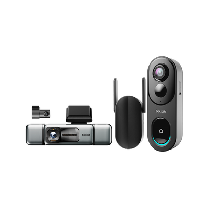 Home & Drive Security Bundle: G980H 4-Channel  Dash Cam + R810 Video Doorbell