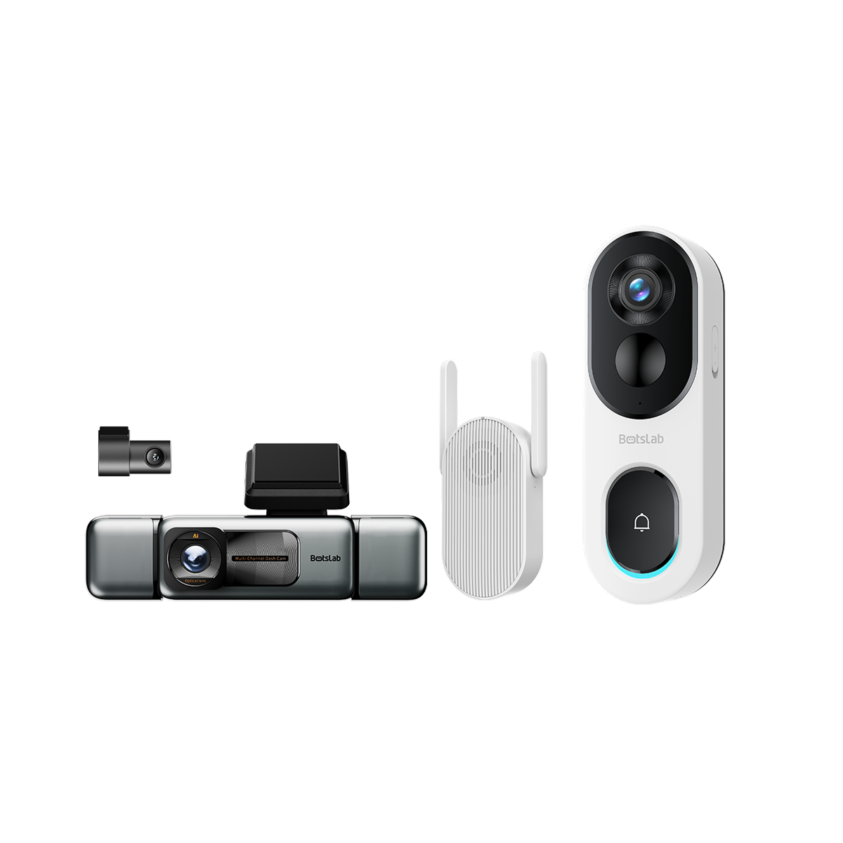Home & Drive Security Bundle: G980H 4-Channel Dash Cam + R810 SE Video Doorbell