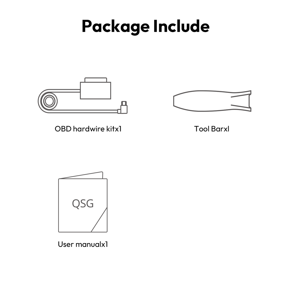 OBD Hardwire Kit for G980H Series Dash Cams