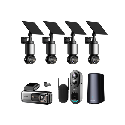 Home & Drive Security Bundle: W510 (4-Cam Kit) + G980H Pro + R810
