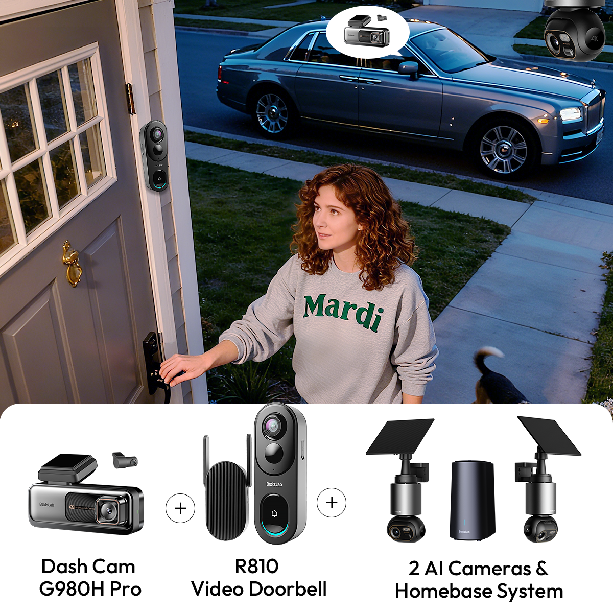 Home Security Bundle: W510 (2-Cam Kit) + G980H Pro + R810