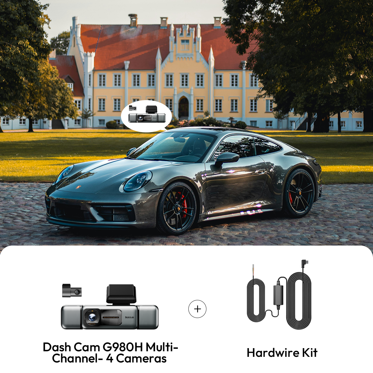 G980H 4-Channel Dash Cam (EU) + Type-C Hardwire