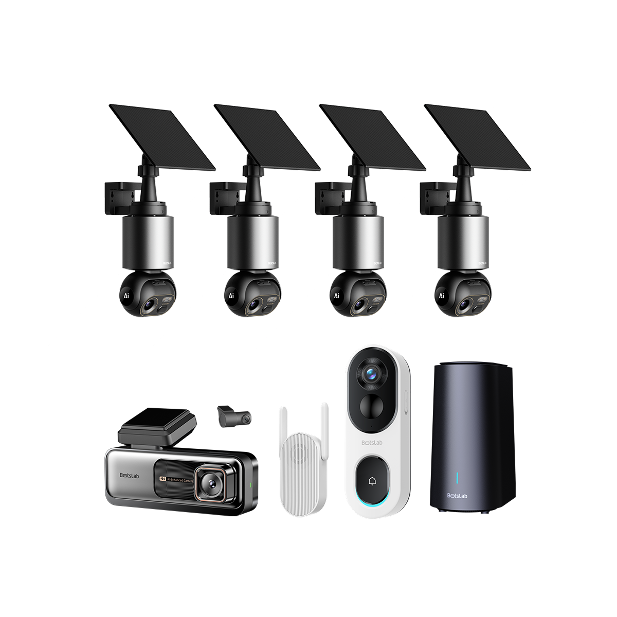 Home & Drive Security Bundle:  W510 (4-Cam Kit) + G980H Pro + R810 SE