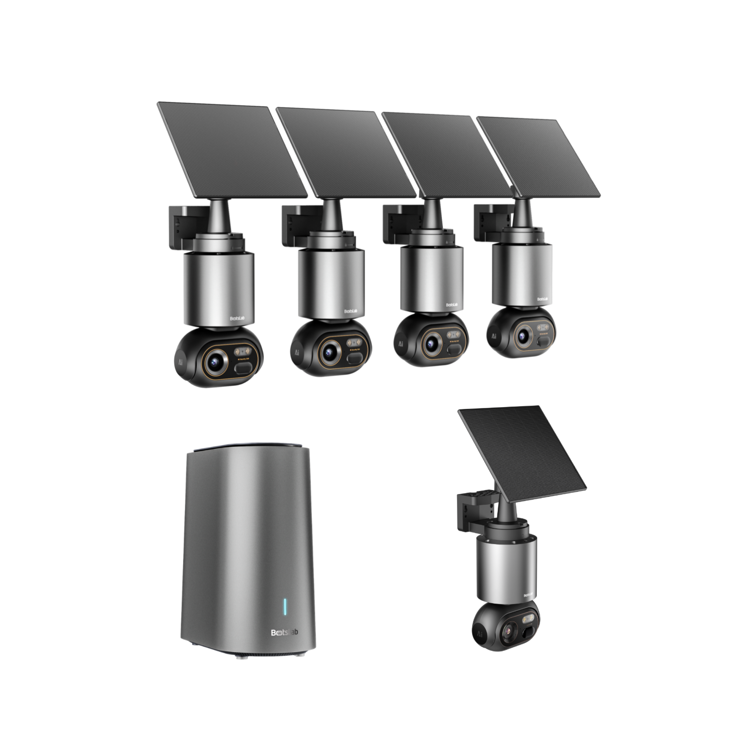 W510 4K AI Security Camera System | 5-Camera Kit