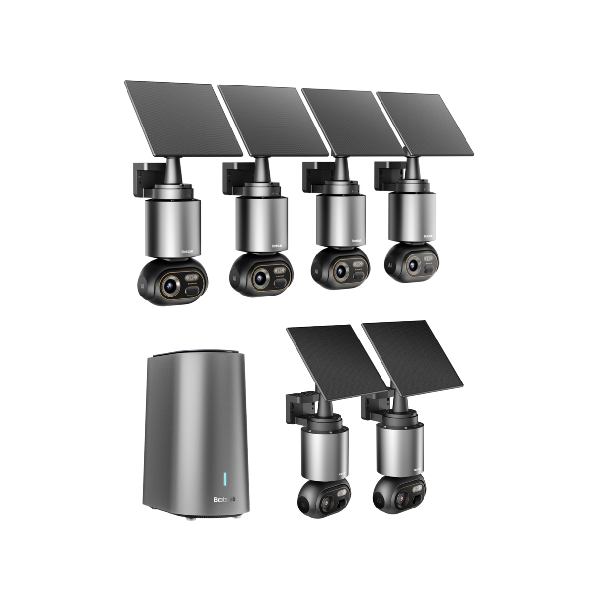 W510 4K AI Security Camera System | 6-Camera Kit