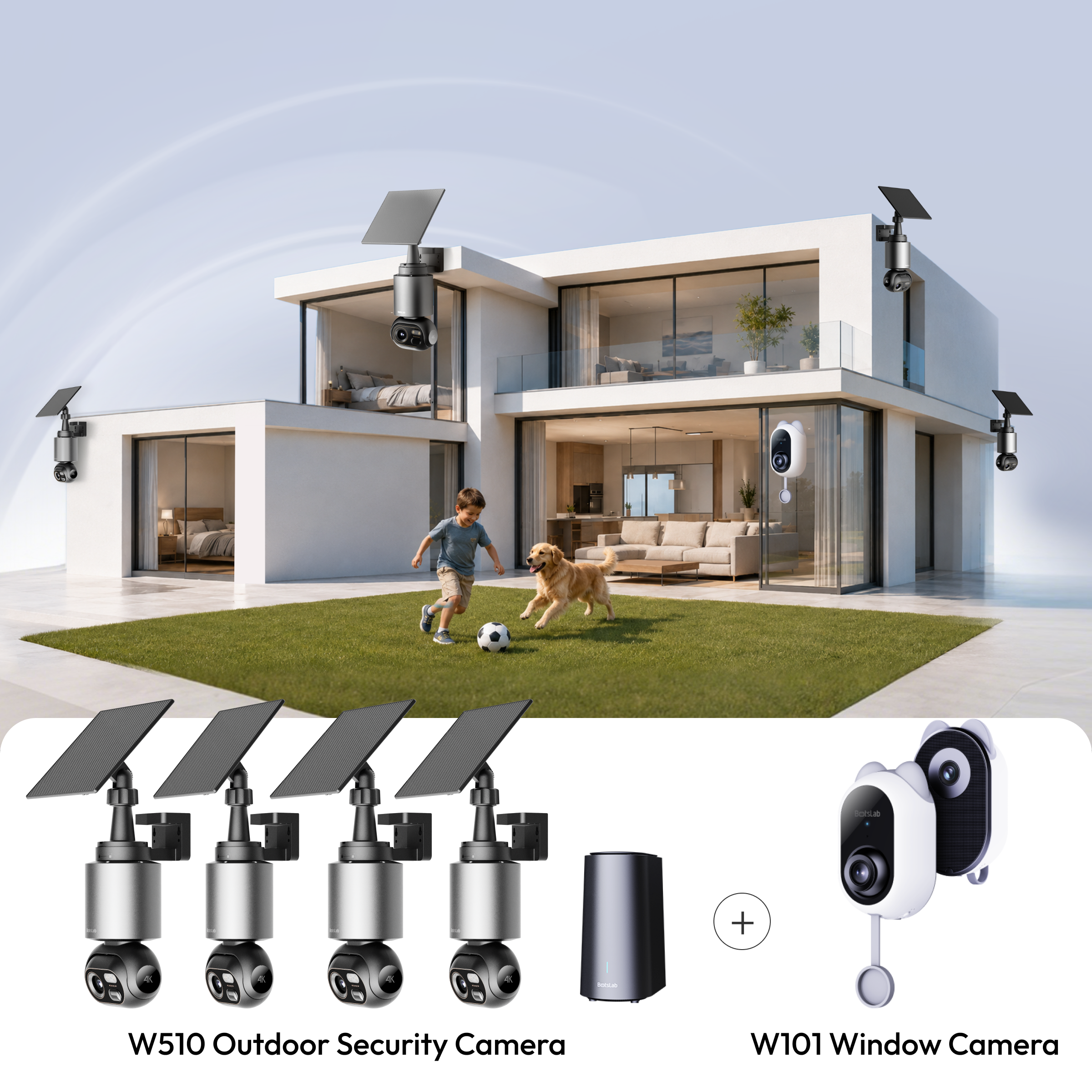 Whole-Home Security Bundle: W510 Outdoor Camera + W101 Window Camera