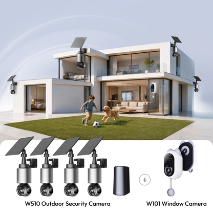 Whole-Home Security Bundle: W510 Outdoor Camera + W101 Window Camera