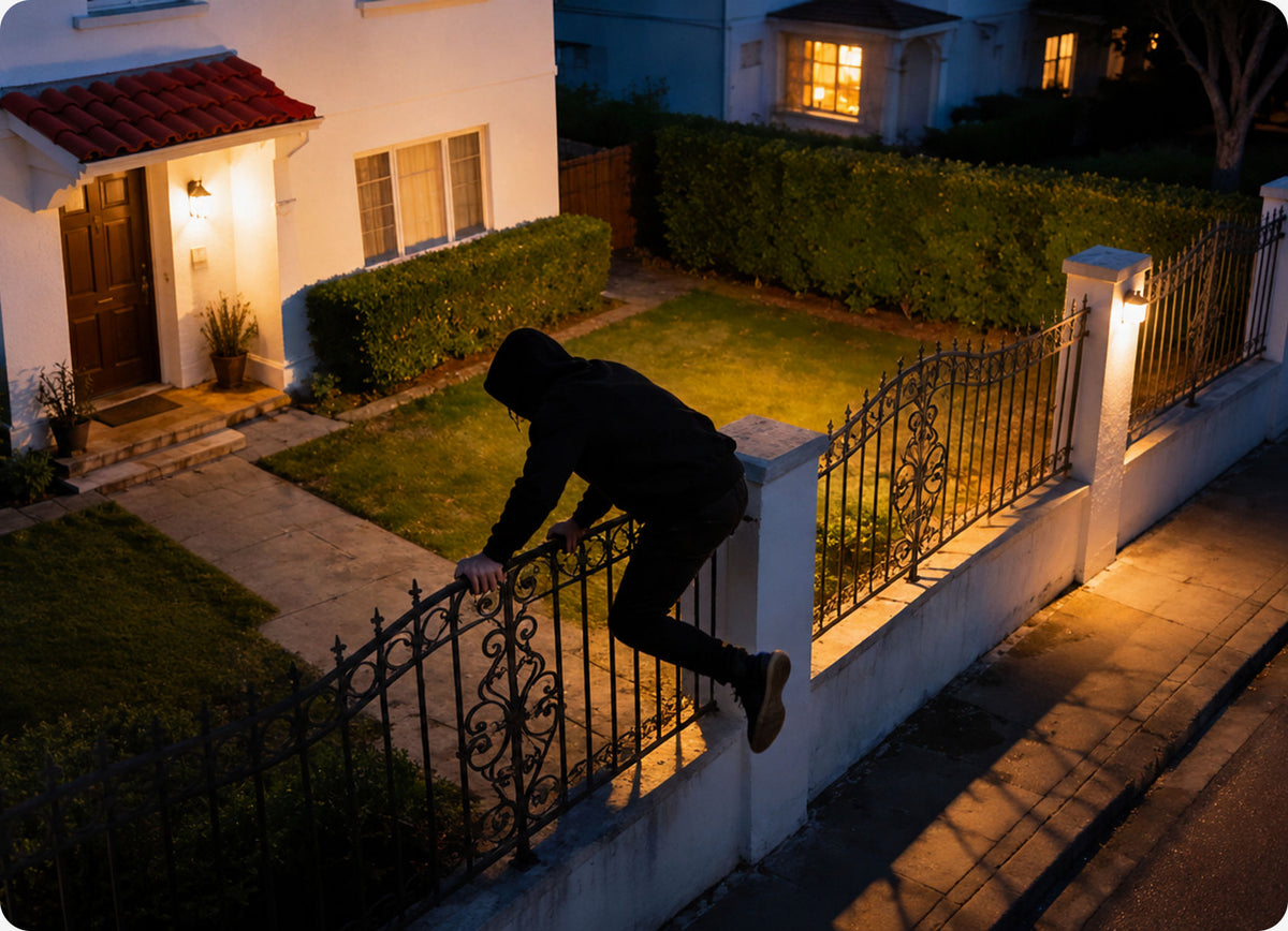 Climb over the fence