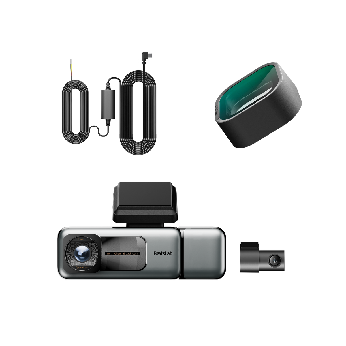 G980H 3-Camera Dash Cam (EU) + CPL Filter & Type-C Hardwire