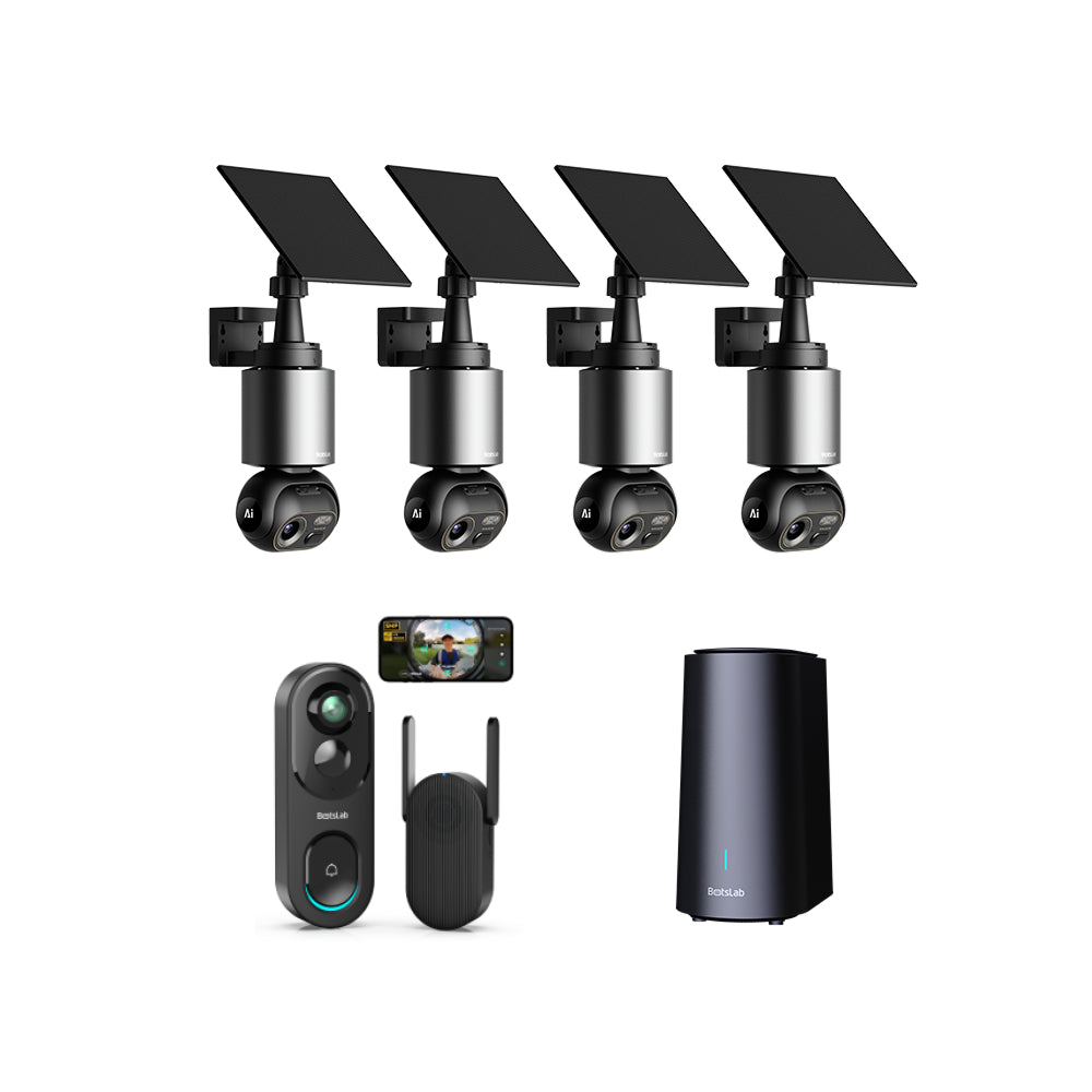 Home Security Bundle: R810 Video Doorbell + W510 4-Cam Outdoor Camera