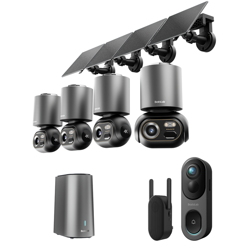 Home Security Bundle: R810 Video Doorbell + W510 4-Cam Outdoor Camera